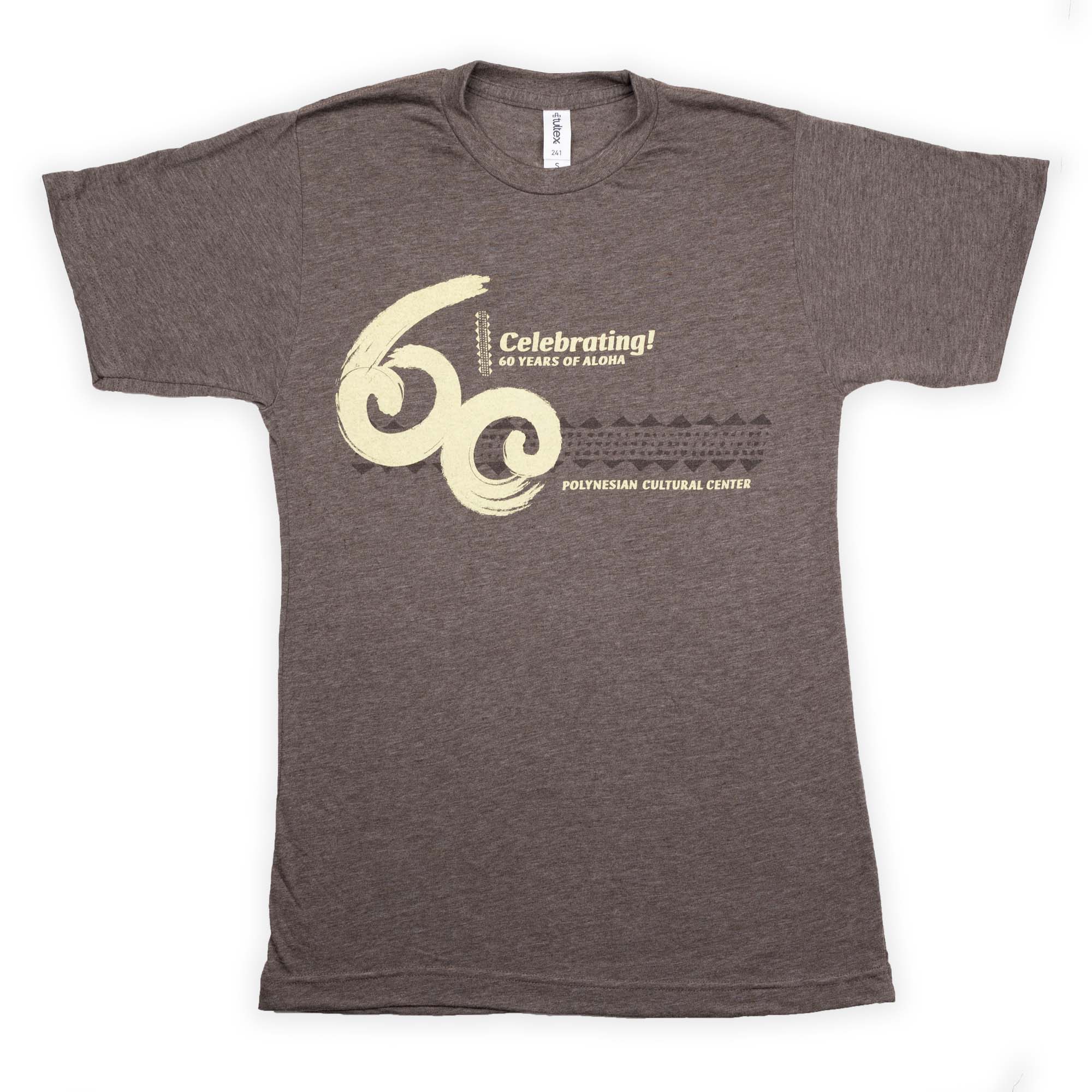 Polynesian Cultural Center 60th Anniversary Scratch Brown T-Shirt